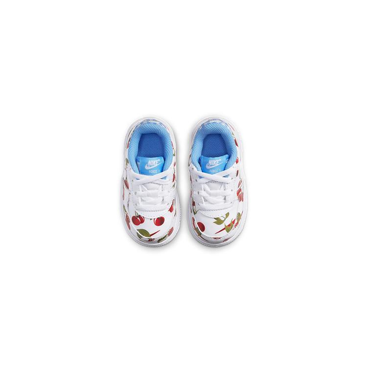 Nike Air Force 1 LV8 Toddler 'Cherry Picnic' (Unisex) White / University Blue / Track Red / White Toddler Shoes CJ4117 100