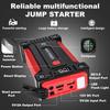 Пусковое устройство Peak Car Jump Starter 2600A для бензиновых двигателей 6,0 л/дизельных двигателей 4,0 л - с функцией аварийного молотка, совместимо с двумя USB-портами и функцией быстрой зарядки QC3.0