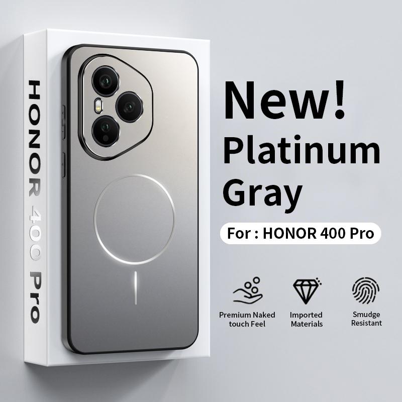 Чехол для Honor 400 Pro с поддержкой Magsafe, магнитная рамка из мягкого силикона + ударопрочная задняя крышка из поликарбоната для беспроводной зарядки Honor400 400pro