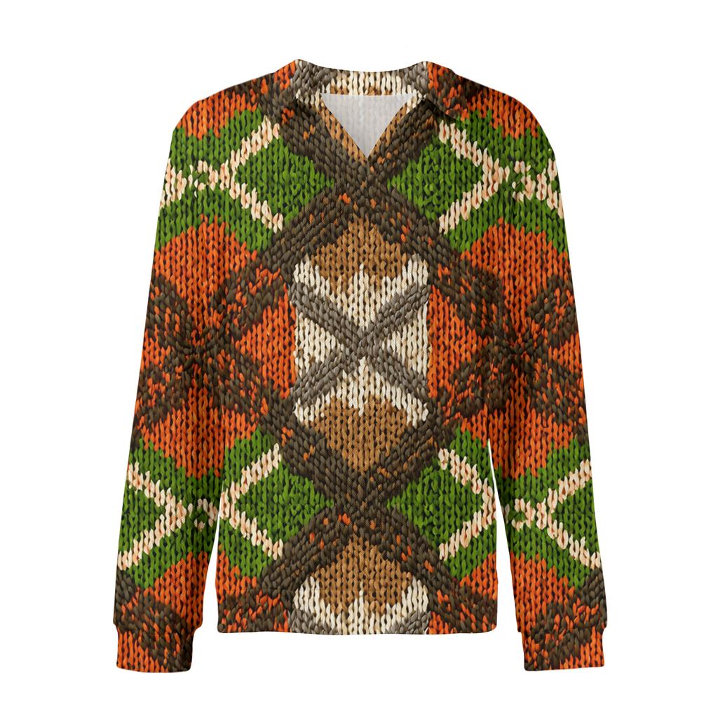 Men's Casual Collared Long-Sleeve Knit Base Layer Top