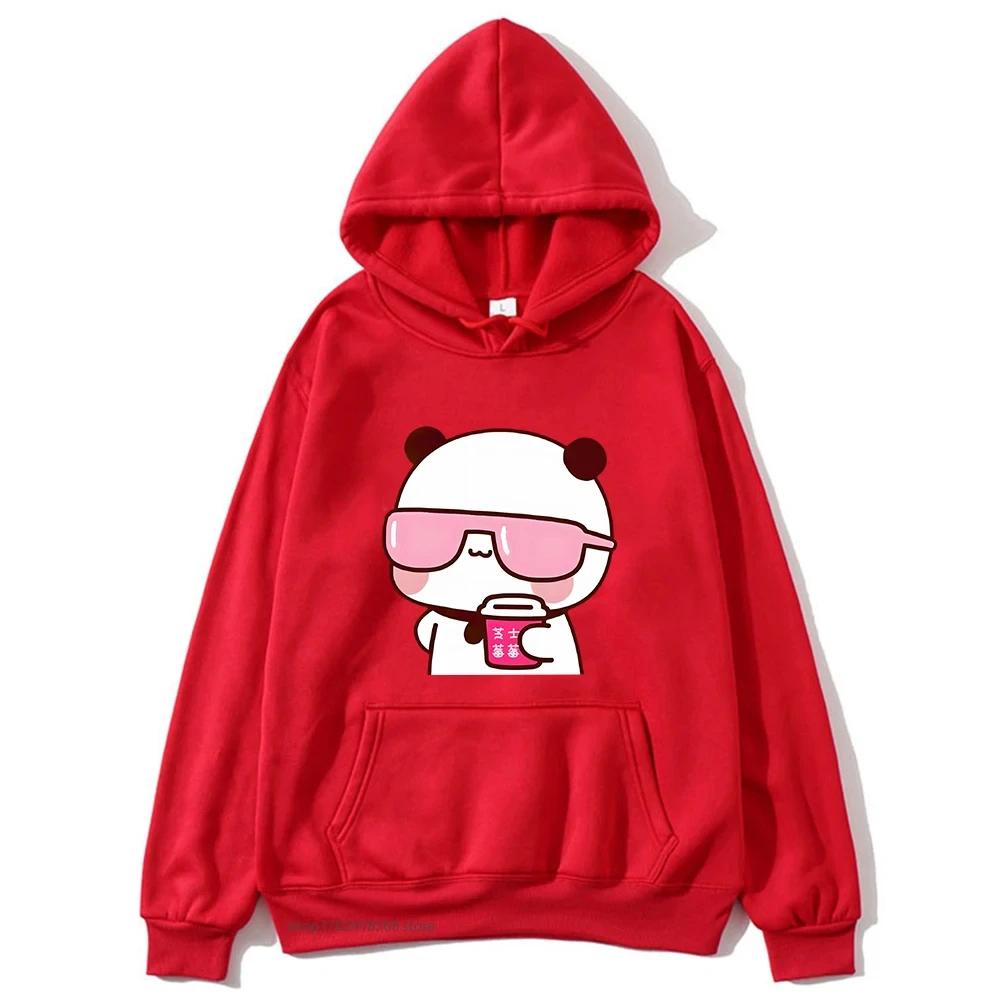 Толстовка для пар Boo Boo смотрит фильм с толстовкой dudu большого размера, джемпер с принтом Kawaii в стиле Харадзюку для мужчин и женщин
