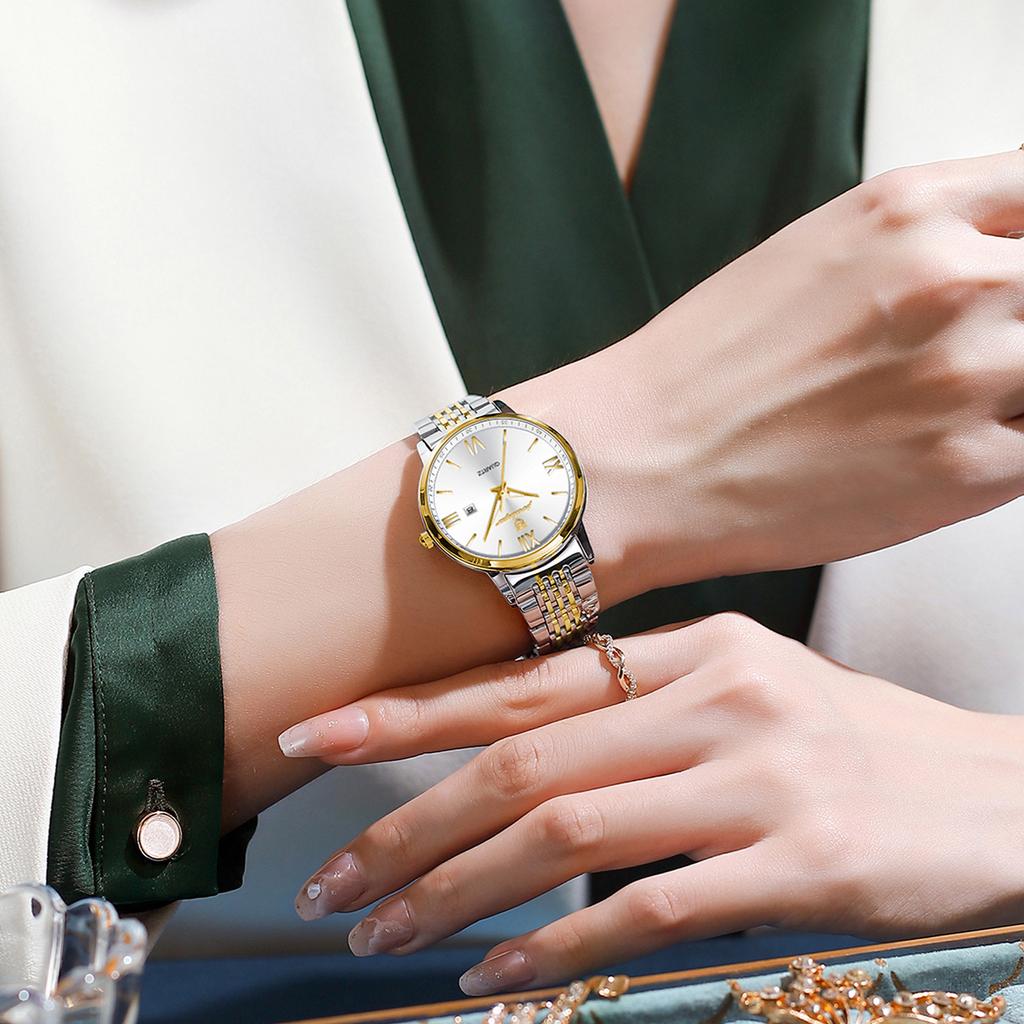 POEDAGAR Luxury Watch For Woman Elegant Waterproof Luminous Date Quartz Ladies Wristwatch Gold Stainless Steel Women Watches