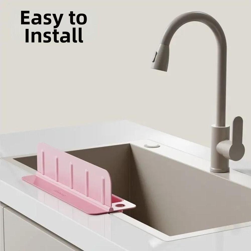 Anti-splash Sink Splash Guard Reusable Sink Storage Rack Kitchen Water Baffle  for Wash Basin