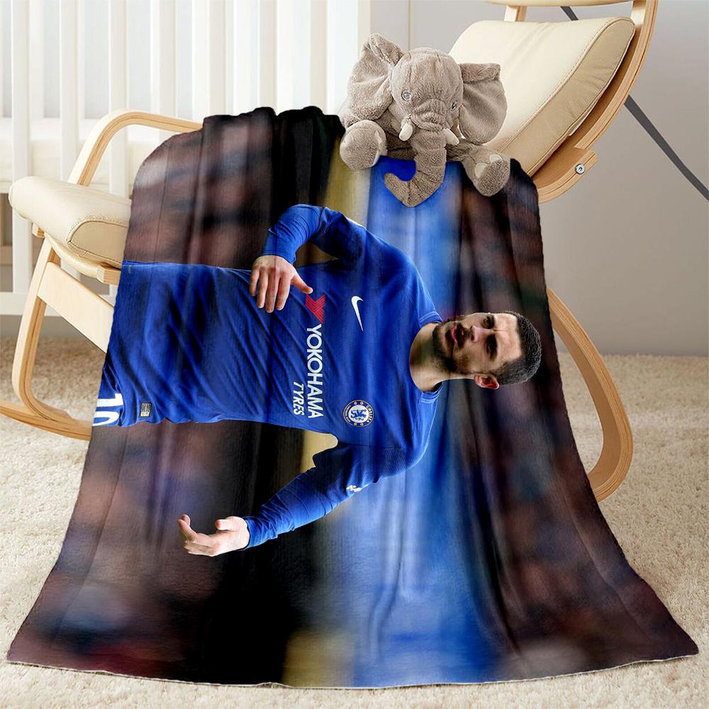 Eden Hazard Chelsea Fc Blanket Comfortable Suitable for Couch Office Chair Bed Four Seasons Universal Stylish Decor Gift for Travel Home Birthdays