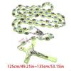 62KD Catholic Angel Virgin Mary Luminous Rosary Religious Beads Wall Hanging Rosary for Cross Pendant Necklace Glow In The Da