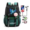 Anime Game Printed Bag Canvas Backpack Large Capacity Bookbag for Boy Girl Kids Gifts Usb Charging Travel Backpack Student School Bag