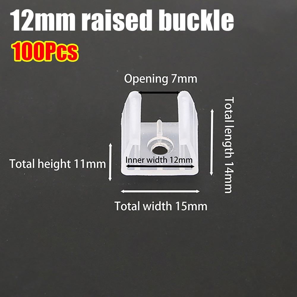 100Pcs 220V Flexible COB LED Strip Fixed Clips Plastic Lamp Holder Fitting Light Mounting Buckle 8-20mm 5050/5730/2835
