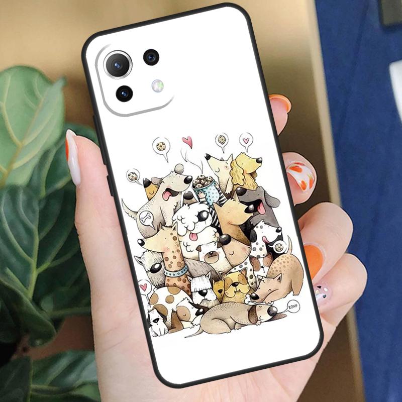 Чехол с рисунком собак Бульдог и Бигль Для Xiaomi 15T 14T 13T Pro 14 15 Ultra 17 Pro Max POCO X7 F8 Pro X5 X6 F5 F6 F7 Чехол