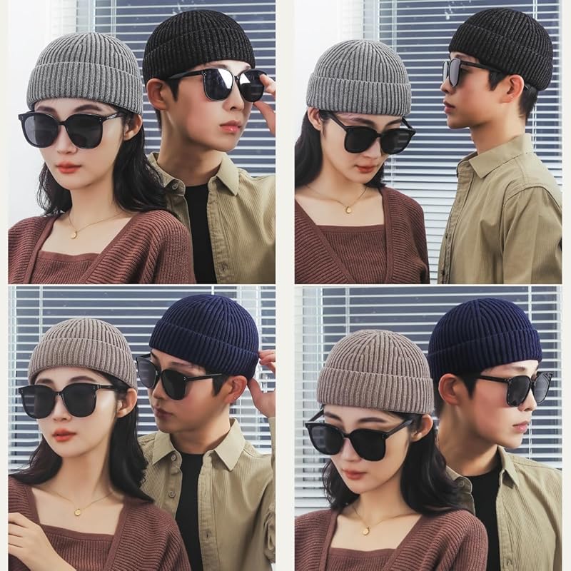 [Qzkouma] вязаная шапка мужская шапка женская шапка часы кепка однотонная с расширением и сжатием свободный размер YDFB-36 (черный)