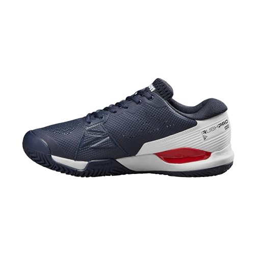 Wilson RUSH PRO ACE OMNI Tennis Shoes (WRS334130U075) for Men, Size 25.5cm, Navy Blazer/White/Infrared