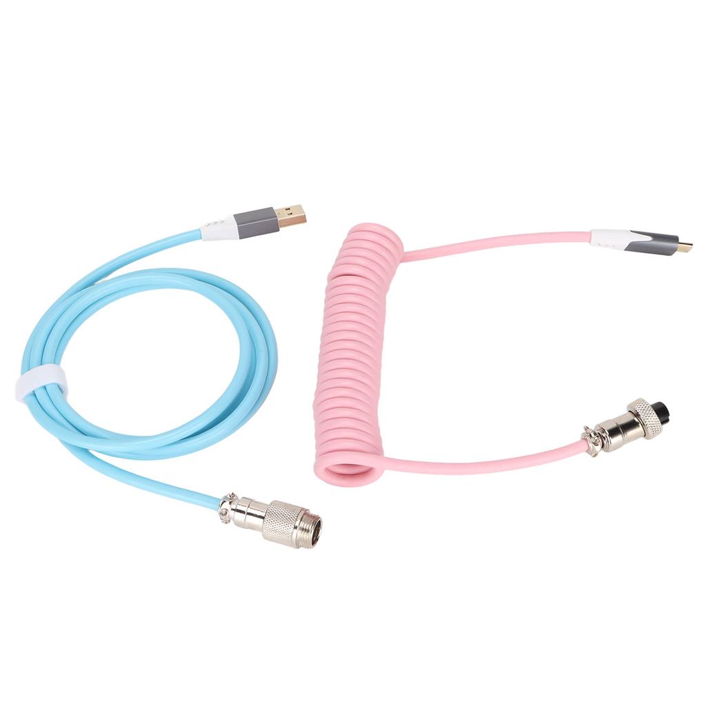 Спиральный кабель для клавиатуры, интерфейс Type-C, пружинная вращающаяся линия, тонкая работа, легкий, портативный, спиральные кабели