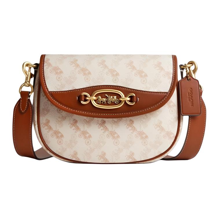 Coach Harley 22 Snap Closure Printed Coated Canvas And Glove Tanned Leather Handheld Crossbody Shoulder Bag Small Women handbags CR512-B4TXF