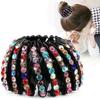 Rhinestone Hair Claw Clip Hair Accessories Hair Bun Maker Fashion Ponytail Holder Women