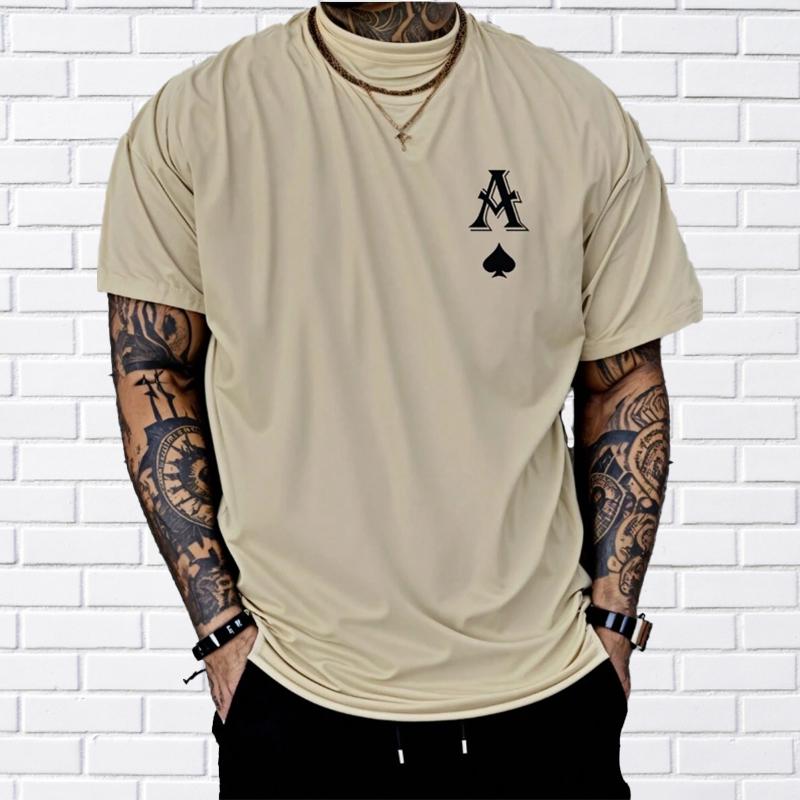 Новая летняя мужская модная футболка, мужская футболка с принтом «Тузы в покере», топ