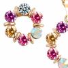 Ожерелье Красочный горный хрусталь Круглый женский кулон Ожерелье Серьги Набор для вечеринки