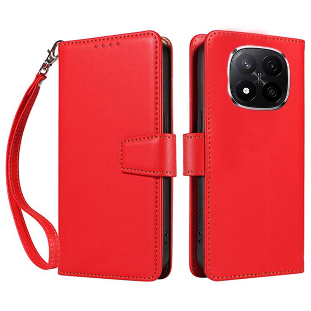 Чехол для Xiaomi Redmi Note 14 Pro+ 5G, кожаный кошелек-книжка с защитой от RFID, флип-чехол для телефона с ремешком на запястье