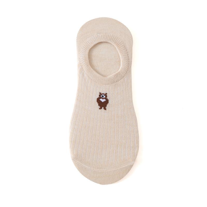 Women Invisible Socks Silicone Anti-slip Socks Animal Pattern Boat Socks