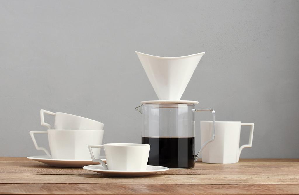 Kinto OCT Cup Saucer 80ml White Safe 28883 & Microwave/Dishwasher