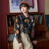Retro Baroque Shirt In Vintage Style Vintage Reproduction Hong Kong Style Loose Long-sleeved Shirt