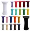 Cocktail Round Tablecloth L Spandex Stretch High Top Round Table Cover for Wedding Banquet Birthday Outdoor Party Bar Fair Table
