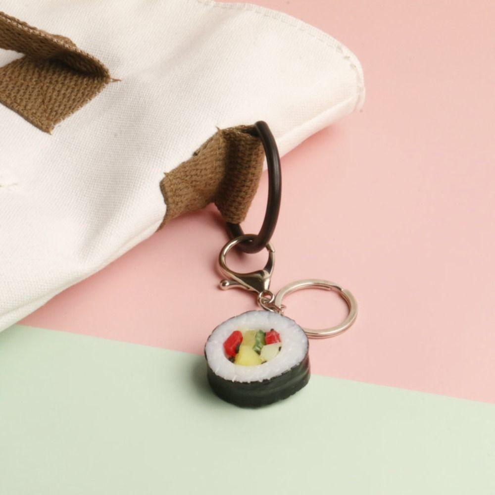 Сумка Подвеска Моделирование Еда Брелок Автомобильные Брелки ПВХ Брелок Милый Суши Подвеска Пара