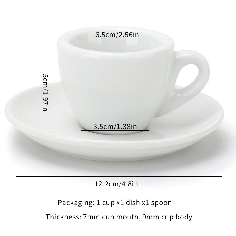 Фарфоровый набор чашек для эспрессо 50 мл, кофейные кружки для капучино, чашка для экспресс-шотов с блюдцем, изящные кофейные аксессуары