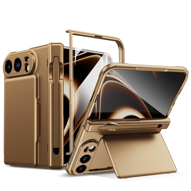 Чехол-кошелек для iPhone Duo 5G со слотом для кредитной карты, защитной крышкой на шарнире для iPhoneDuo со стеклом для экрана, слотом для S Pen