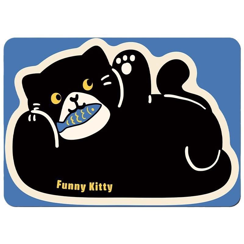 Милый коврик для ванной комнаты с животными, дверь в ванную комнату, диатомовая грязь, противоскользящий, впитывающий и грязный, мультяшный милый противоскользящий коврик для ног