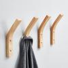 2PCS Wooden Wall Mounted Hook Coat Hat Towel Hanger Rack Key Hanging Hooks