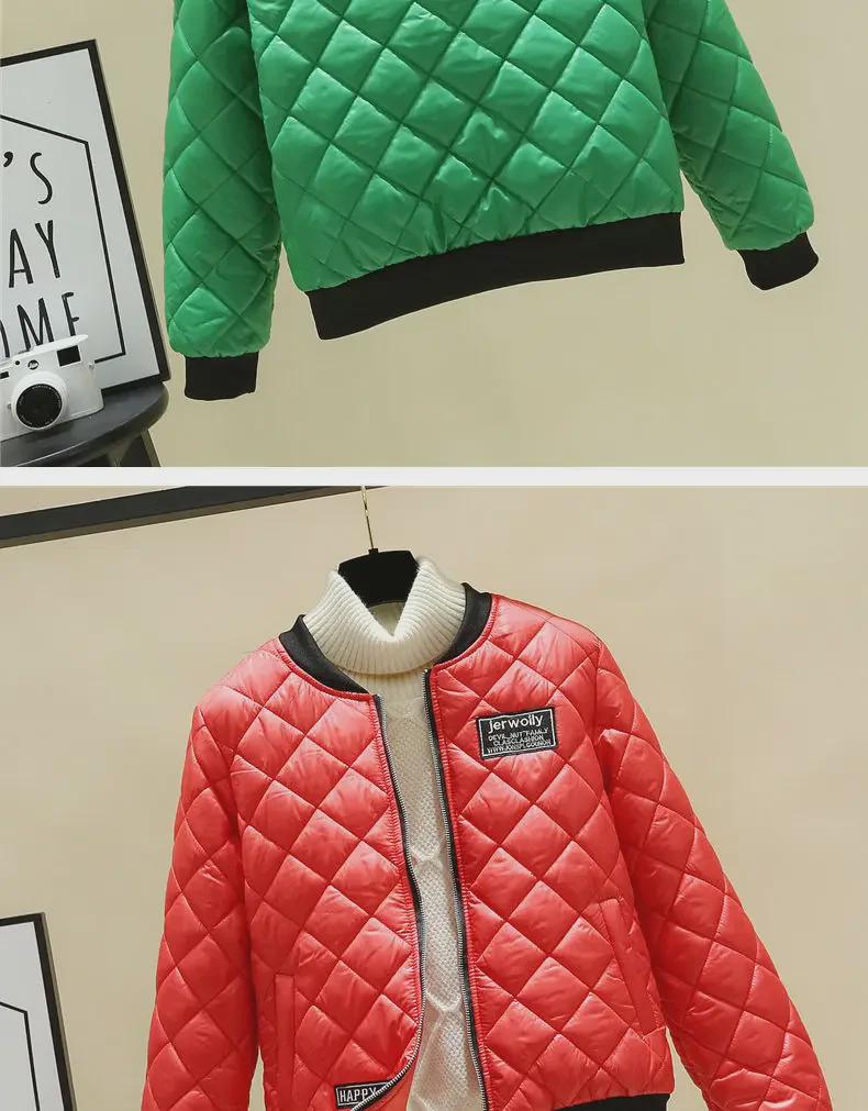 Женская бейсбольная куртка большого размера из легкого хлопка - зимнее облегающее утепленное короткое пальто 2023 года