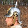 Военный немецкий шлем Pickelhaube СТАЛЬНОЙ Имперский прусский офицерский шлем с шипами Первой мировой войны