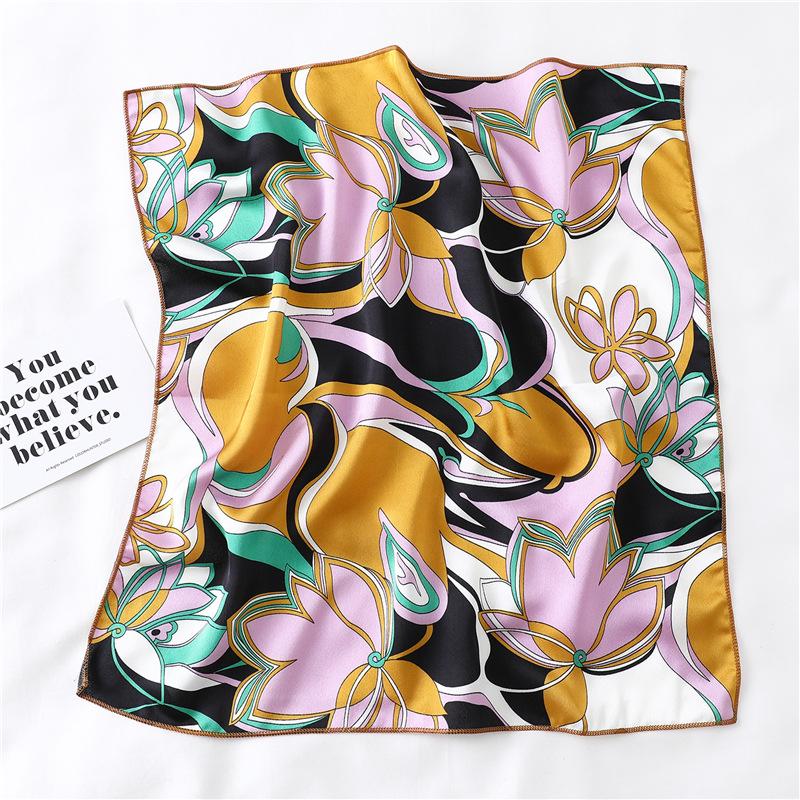 50 * 50 см шелковые шарфы весна и осень универсальное украшение профессиональные маленькие квадратные шарфы защита шеи связывающая сумка