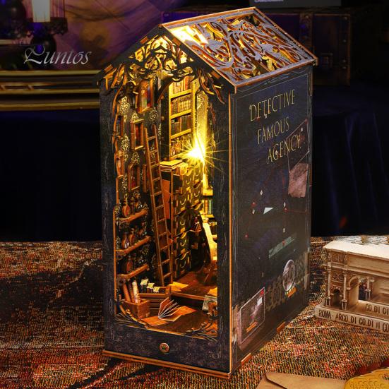 1 комплект DIY книжный уголок комплект реалистичный гладкий край точно вырезанный легко собрать воображение развитие кукольный домик 3D DIY книжный уголок полка вставка декор