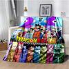 Japanese portable Dragon Cartoon Ball flannelette lightweight thin sheet sofa cover family office casual warm throw blanket.