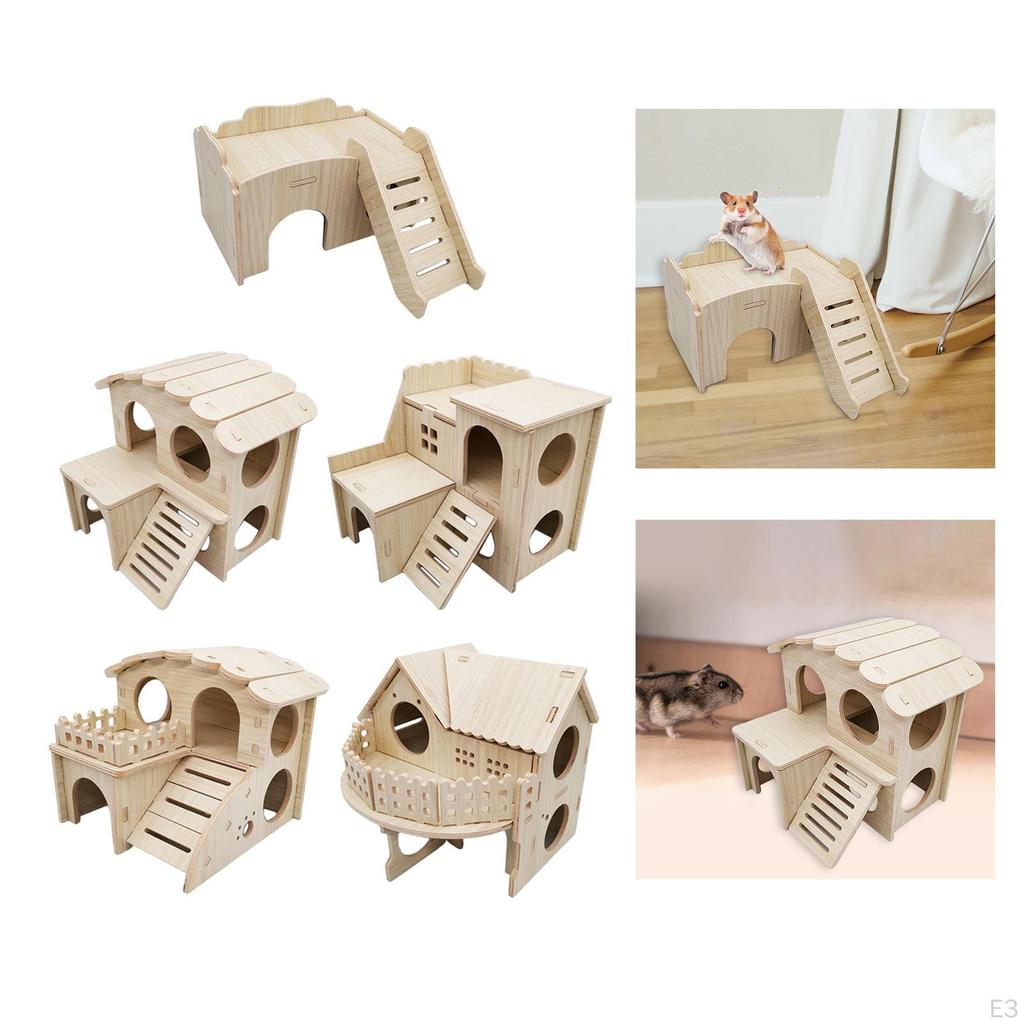 Hamster House and Hideout Cage Accessories Fun Cabin Gerbil for Small Pet