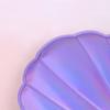 Sea Shell Shape Compact Cosmetic Mirror Pu Leather Double Sided Makeup Magnifier
