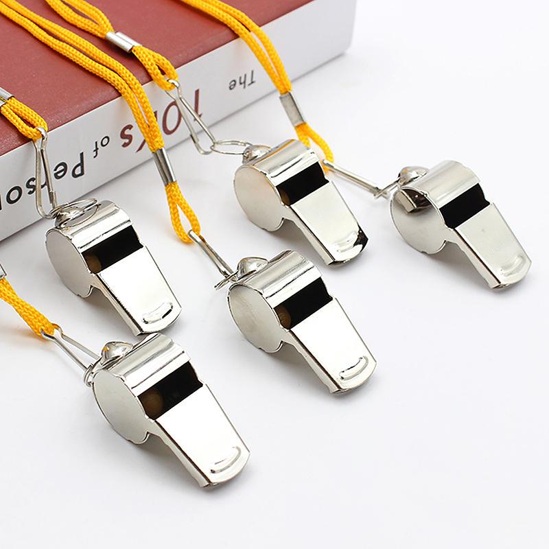 Металлический свисток для рефери, спортивные свистки для регби, свистки из нержавеющей стали для футбола, баскетбола, вечерние тренировочные школьные инструменты для черлидинга