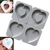 DIY Creative Handmade Silicone Mold Aromatherapy Plaster Soap DIY Cake Decoration 4 Sets Of 2 Hearts Can Be Divided Accessories
