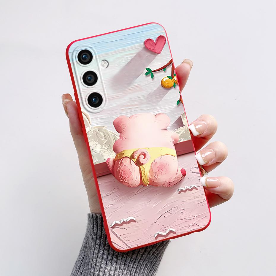 Чехол для Samsung Galaxy S23 FE S23 Plus Милый Кролик Панда Расписной Мягкий Силиконовый Чехол для Телефона Для Samsung S23 Ultra S 23 S23+ Корпус