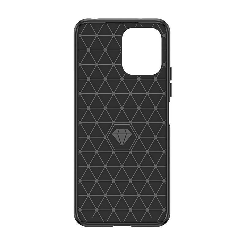 Flexible Carbon Pattern Case for Xiaomi Redmi 12 - Black