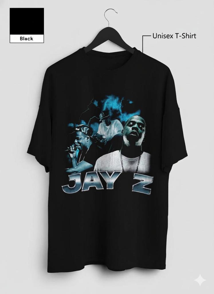Jay Z Graphic T-Shirt Black Hip Hop Rap Vintage Style Unisex Tee - S319