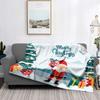 Home Decoration Plush Throw Sofa Blanket Bedspread Bed Fluffy Soft Blankets Decor Plaid Modern Halloween Merry Christmas Winter