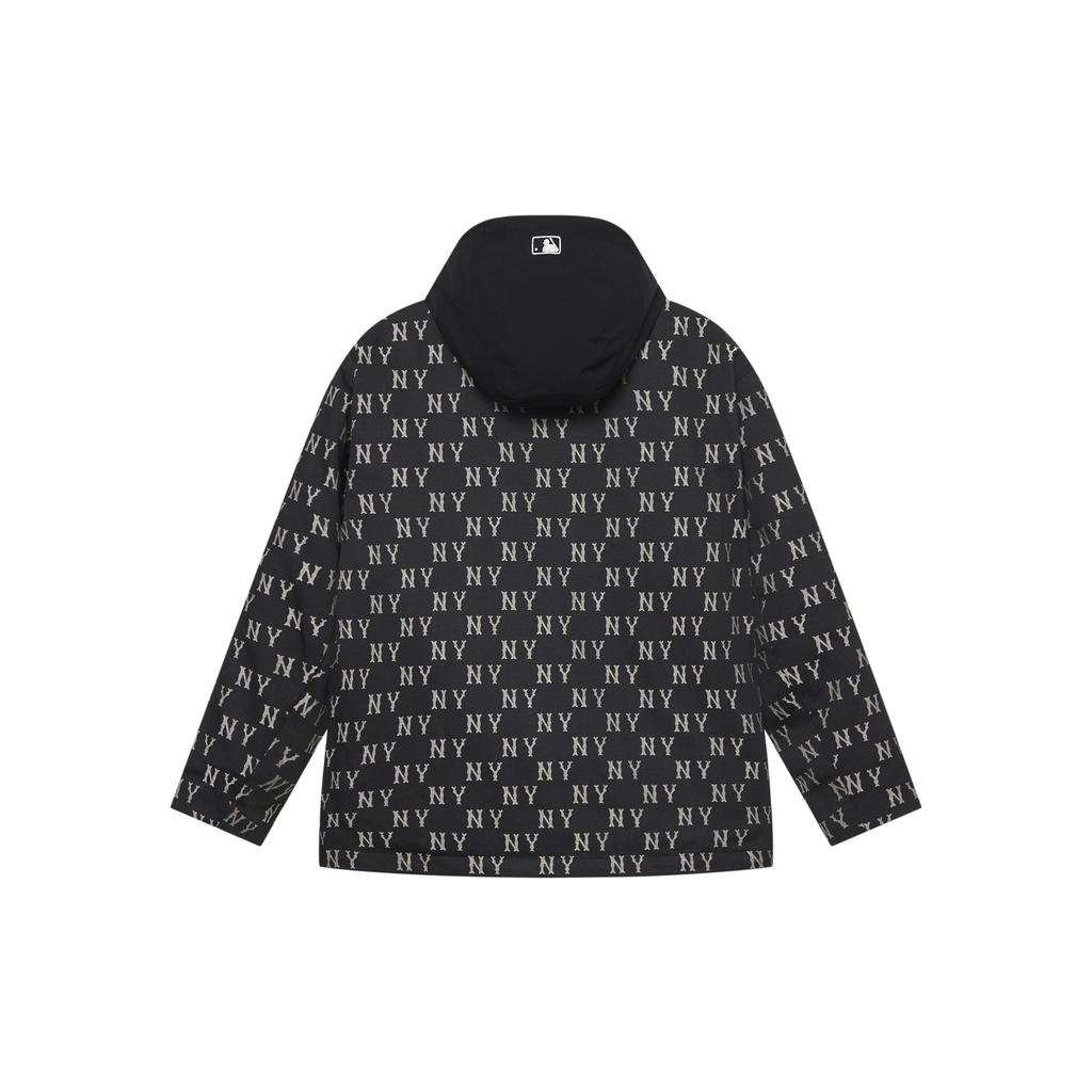 New MLB MONOGRAM Collection New York Yankees FW24 Windproof Jackets & Coats Puffer Jacket Unisex Black 3AWJM0646-50BKS