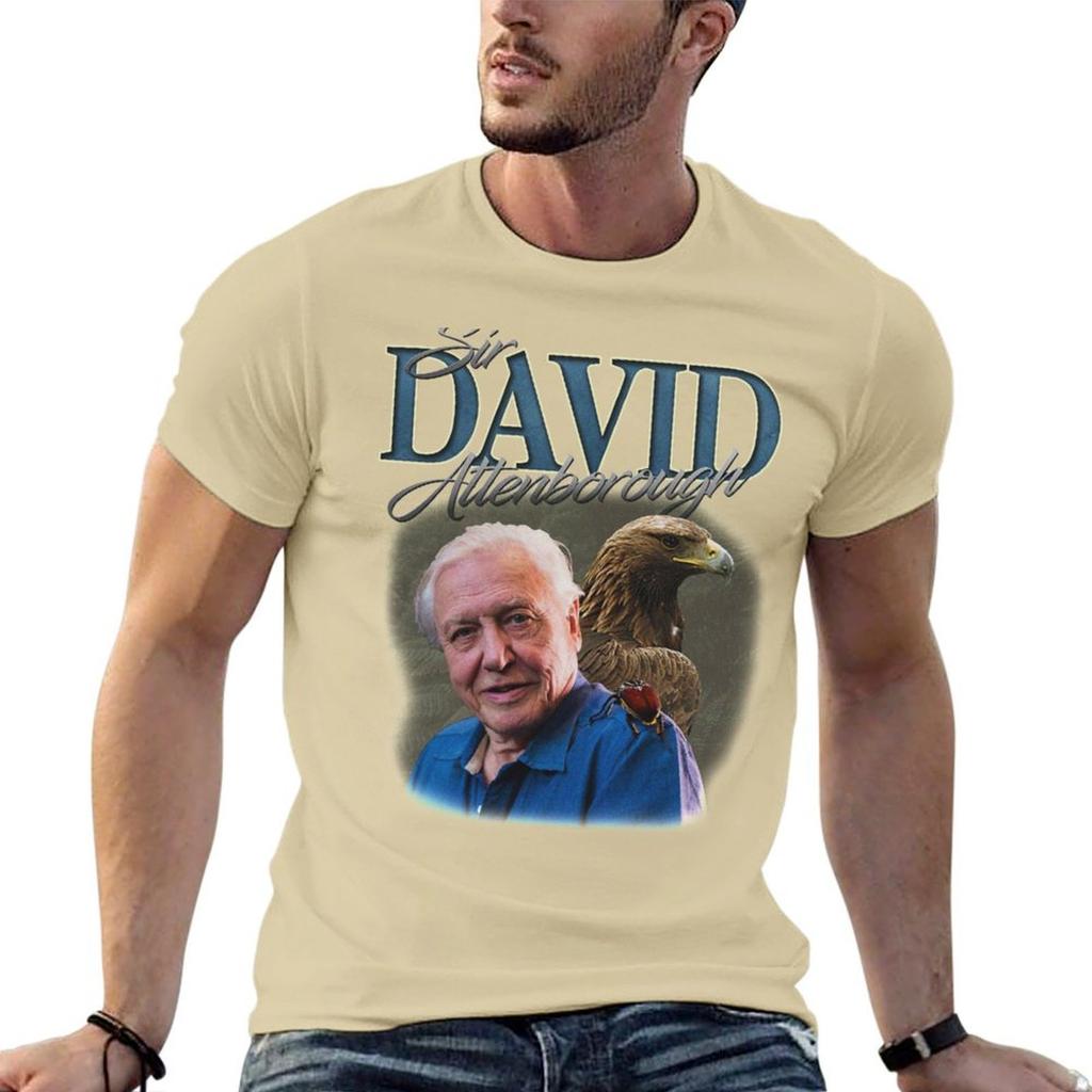 Sir David Attenborough TShirt Cotton Graphic Tees New Edition Shirts Unisex Graphic