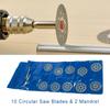 High Quality 12 Pcs Rotary Tool Circular Saw Blades Cutting Wheel Discs Mandrel Cutoff