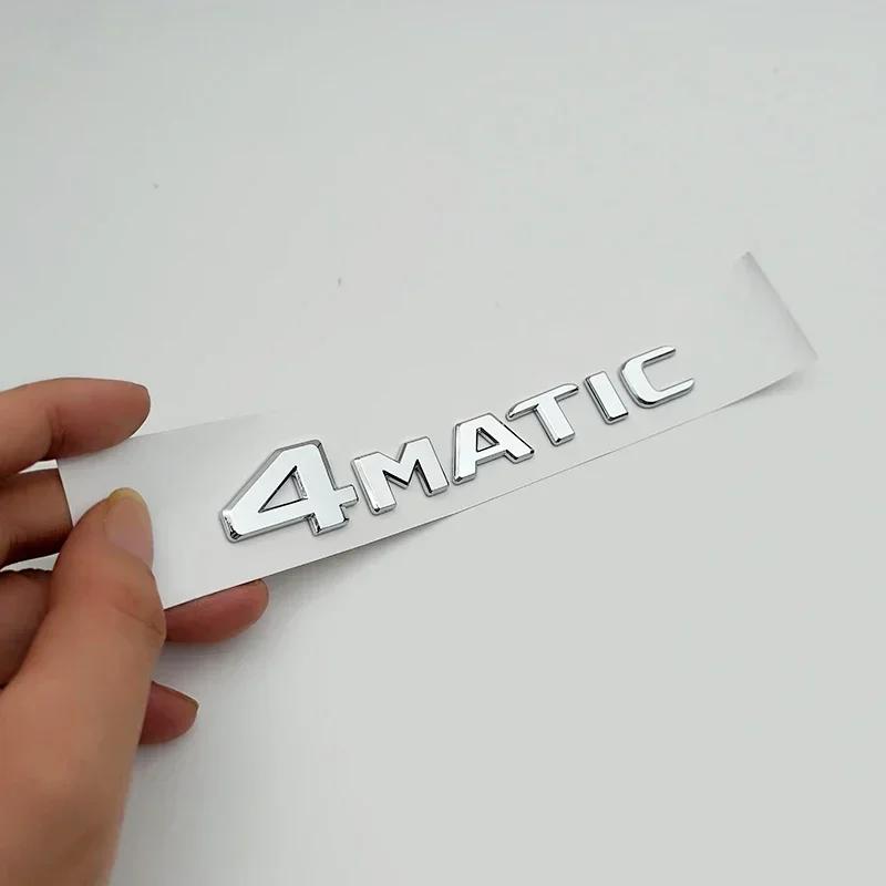 3d ABS Chrome Black 4 Matic Logo 4Matic Emblem Letters Nameplate Car Trunk Badge For Mercedes Benz 4matic Sticker Accessories