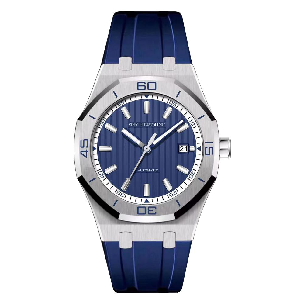 Новые Роскошные Автоматические Механические Часы Specht & Söhne Япония 8215 Механизм Часы из Нержавеющей Стали Сапфировое Стекло Водонепроницаемые 40 мм