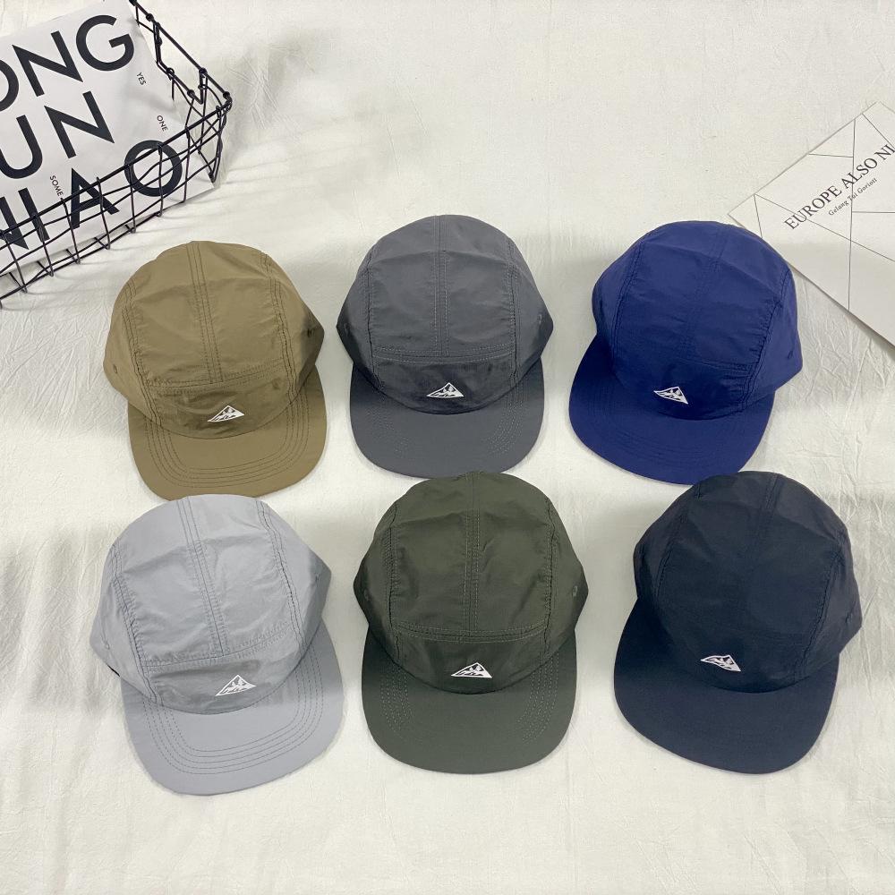American quick-drying wide-brimmed peaked cap children spring and summer breathable soft top retro tooling baseball cap men's and women's sun hat tide