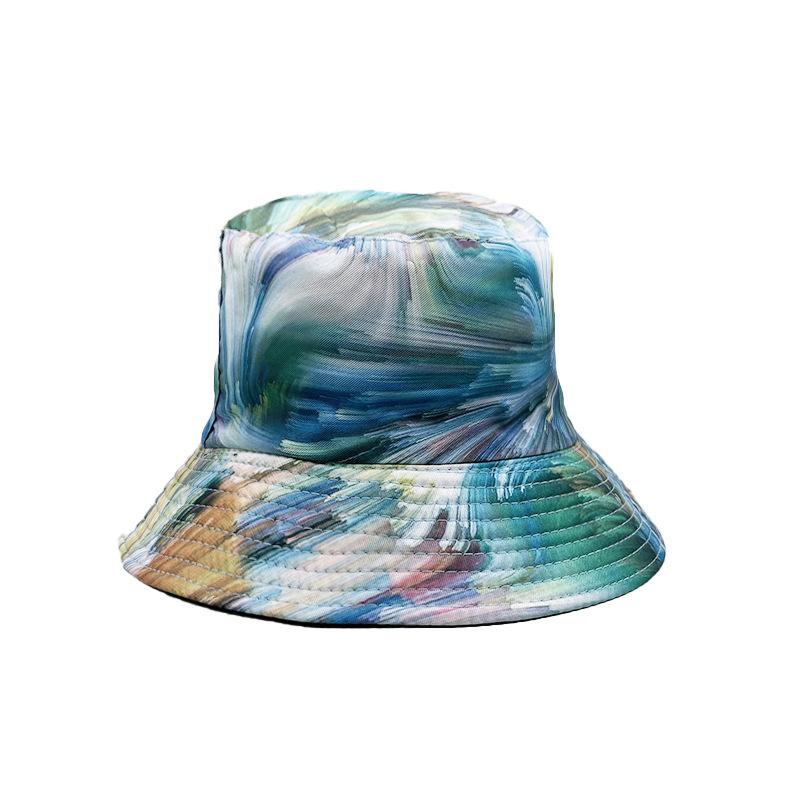 New double-sided bucket hat European and American personalized digital printing cartoon sunshade basin hat spot