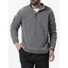 Men's Thin Velvet Half-zip Sweatshirt Casual and Comfortable Cotton and Linen Zipper Pullover